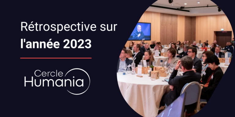 Visuel de la rétrospective 2023 du Cercle Humania